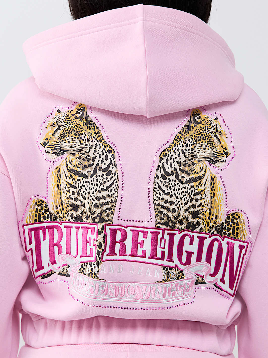 CRYSTAL RELAXED VARSITY ZIP HOODIE