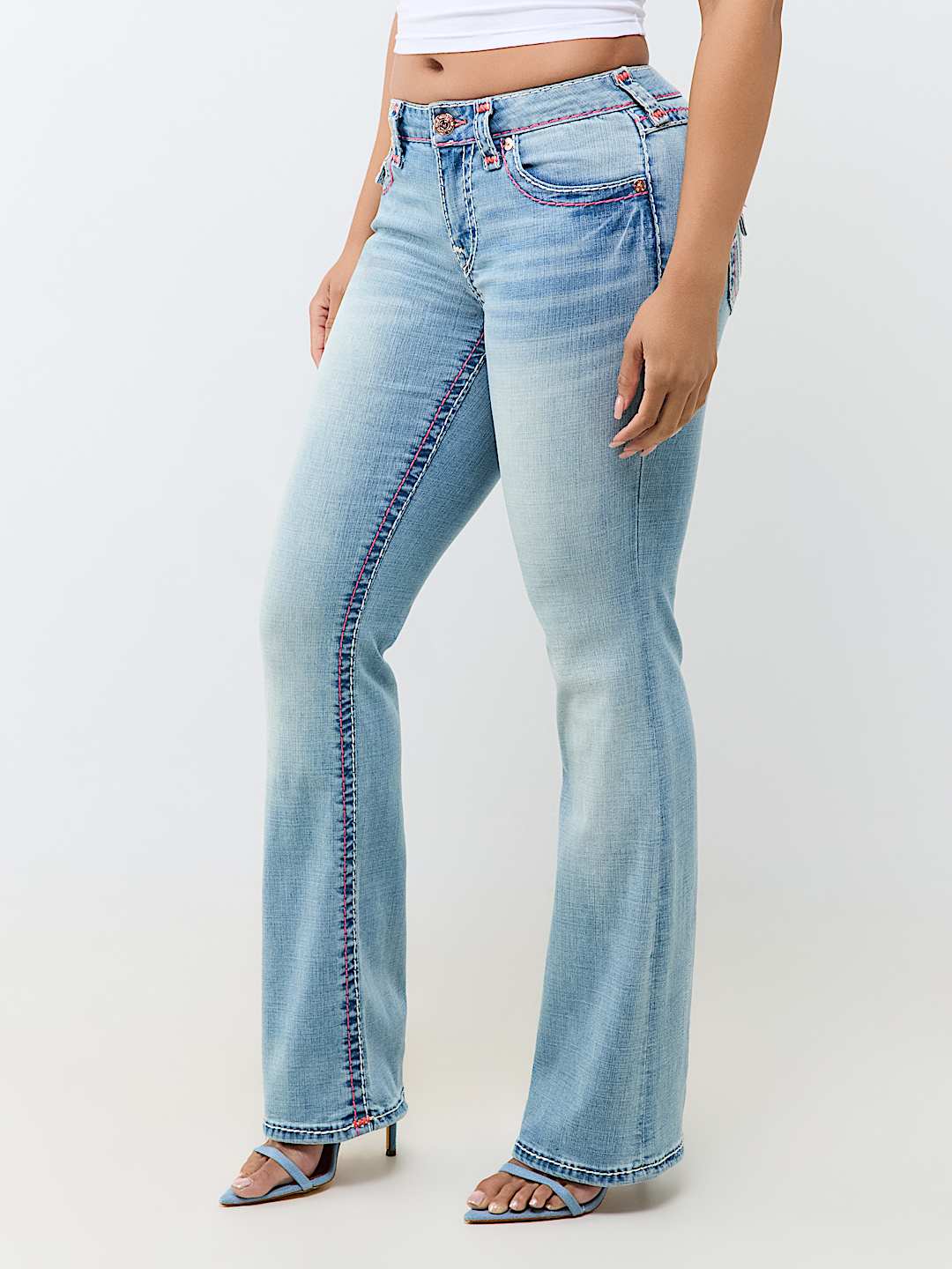 BECCA MID RISE SUPER T FLAP BOOTCUT JEAN