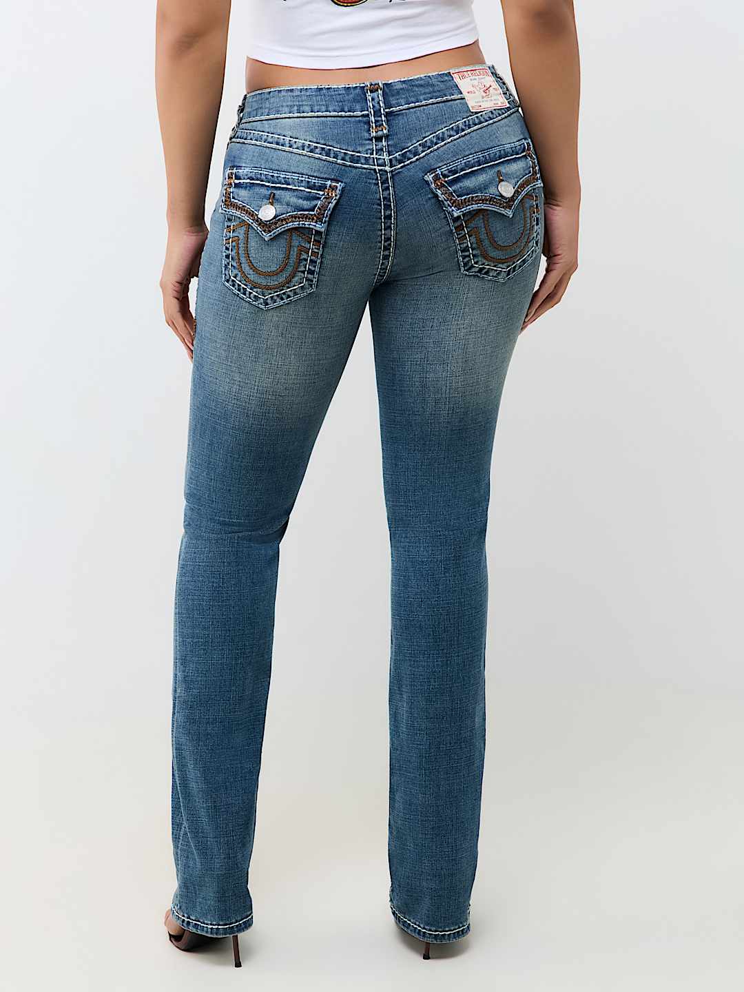 BILLIE MID RISE SUPER T FLAP STRAIGHT JEAN
