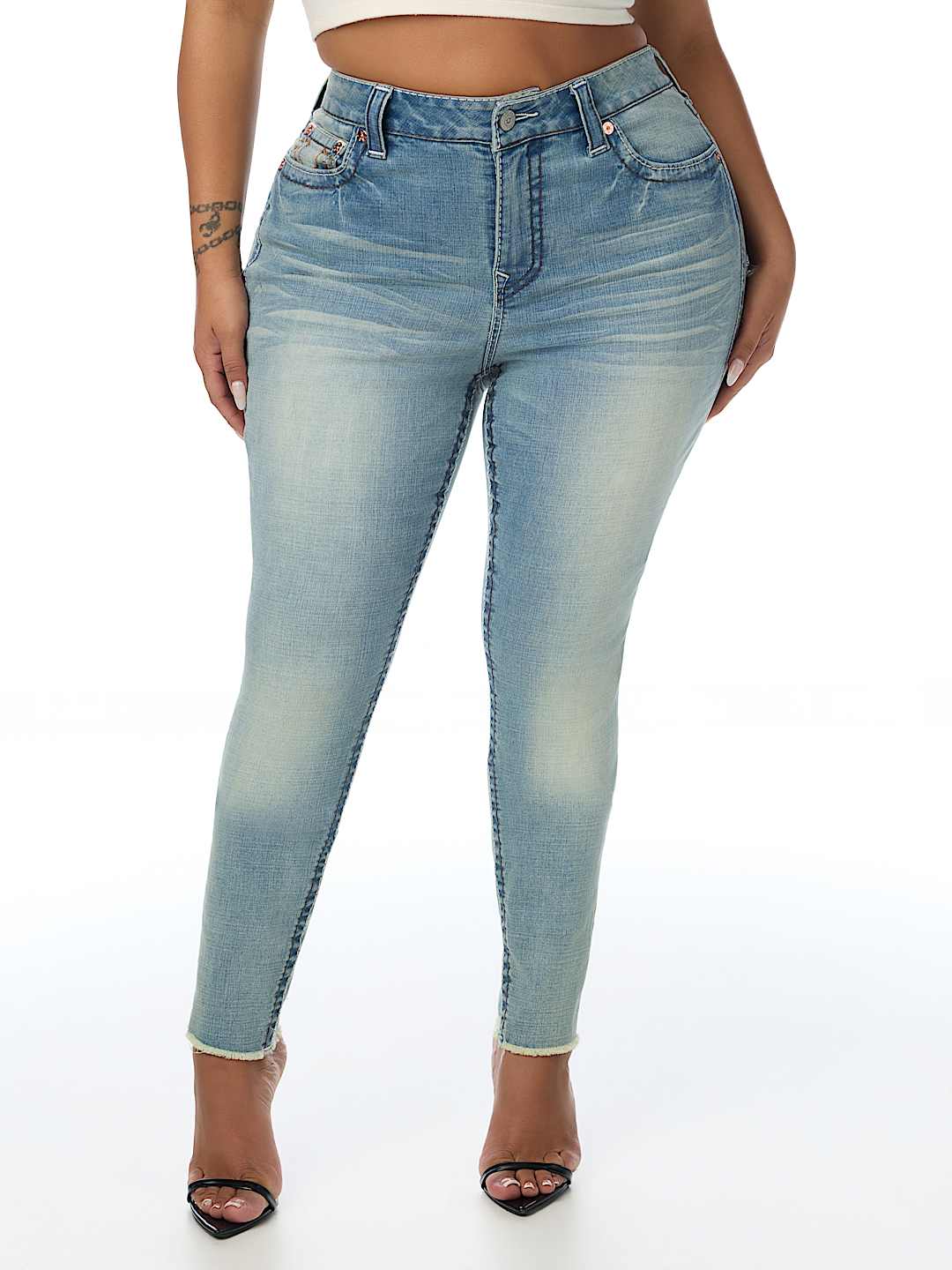 PLUS JENNIE MID RISE BIG T CURVY SKINNY JEAN