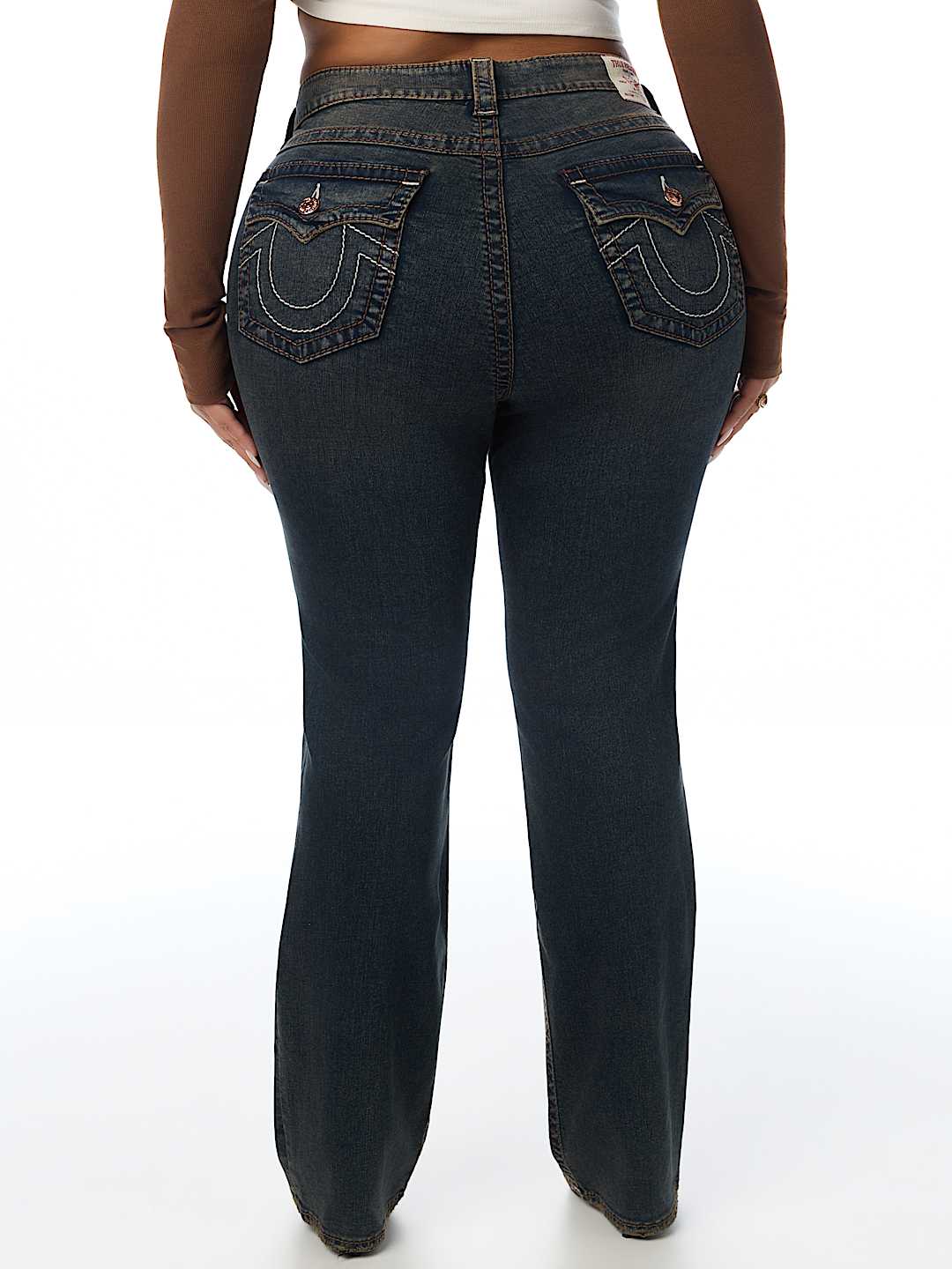PLUS BILLIE MID RISE BIG T FLAP STRAIGHT JEAN