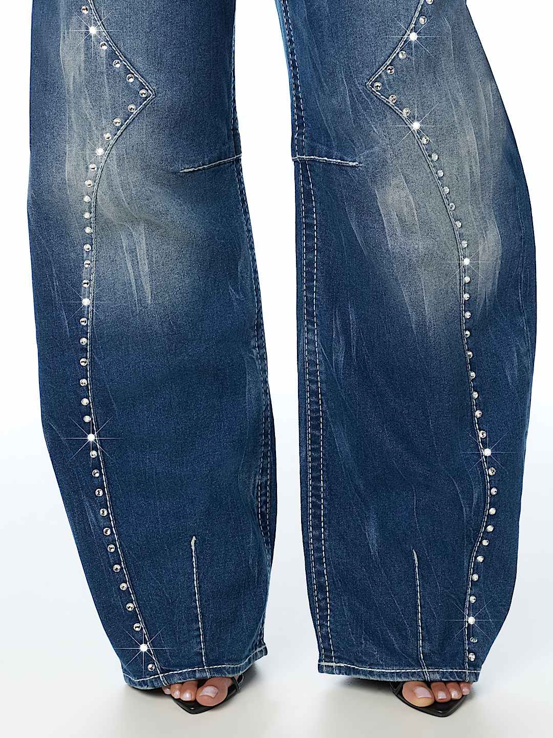 BAILEY MID RISE WESTERN BIG T FLAP BARREL JEAN