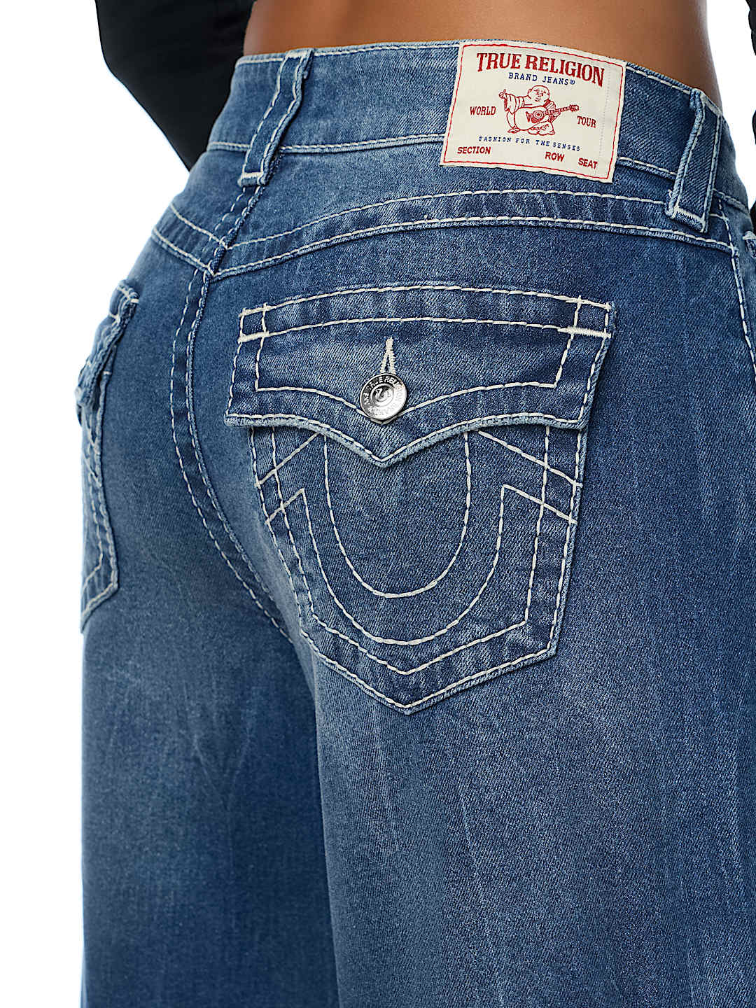 BAILEY MID RISE WESTERN BIG T FLAP BARREL JEAN