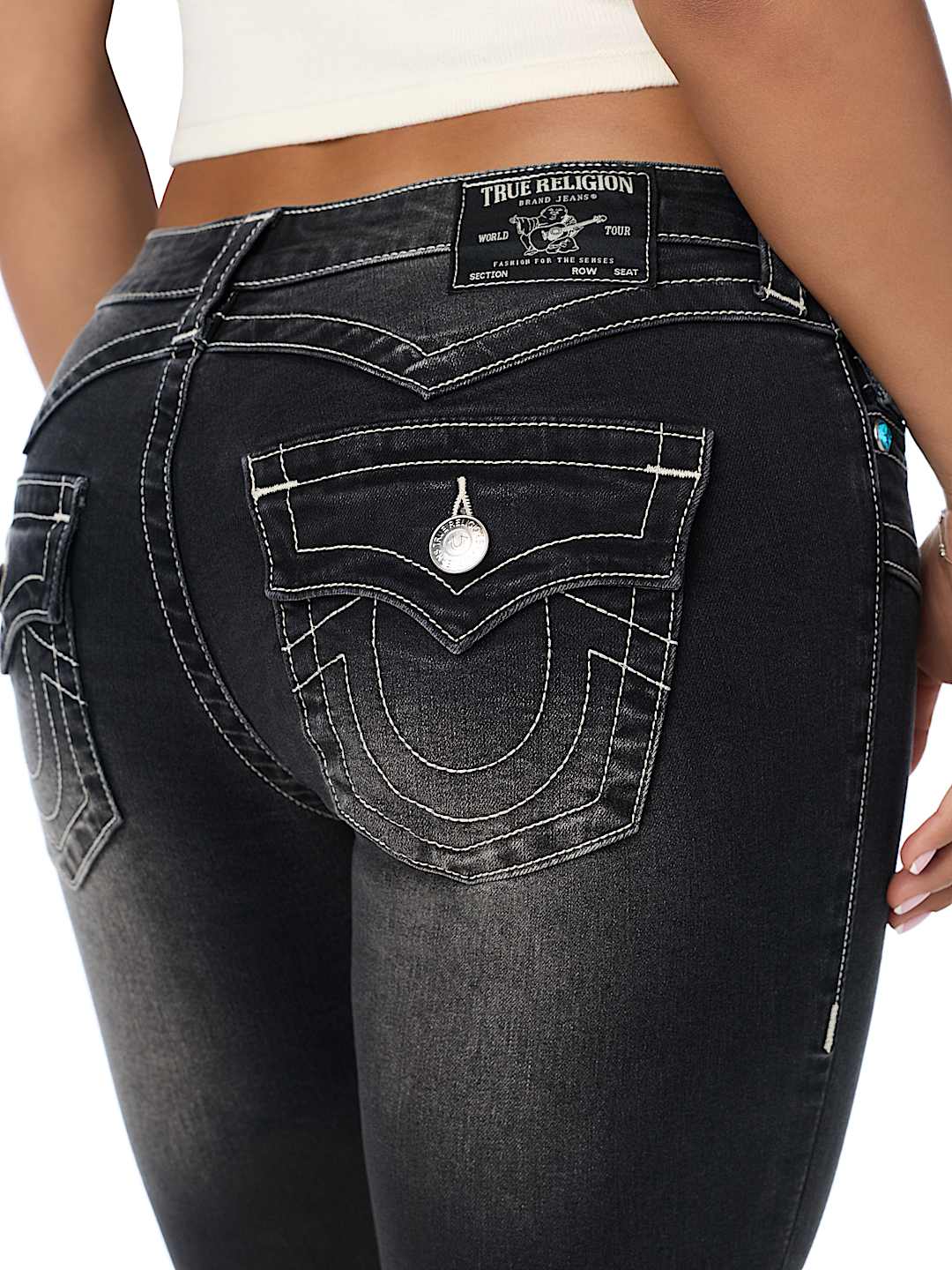 JOEY LOW RISE WESTERN YOKE FLAP FLARE JEAN