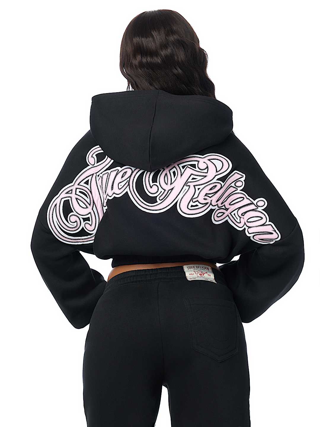 APPLIQU&Eacute; GIRLFRIEND ZIP HOODIE