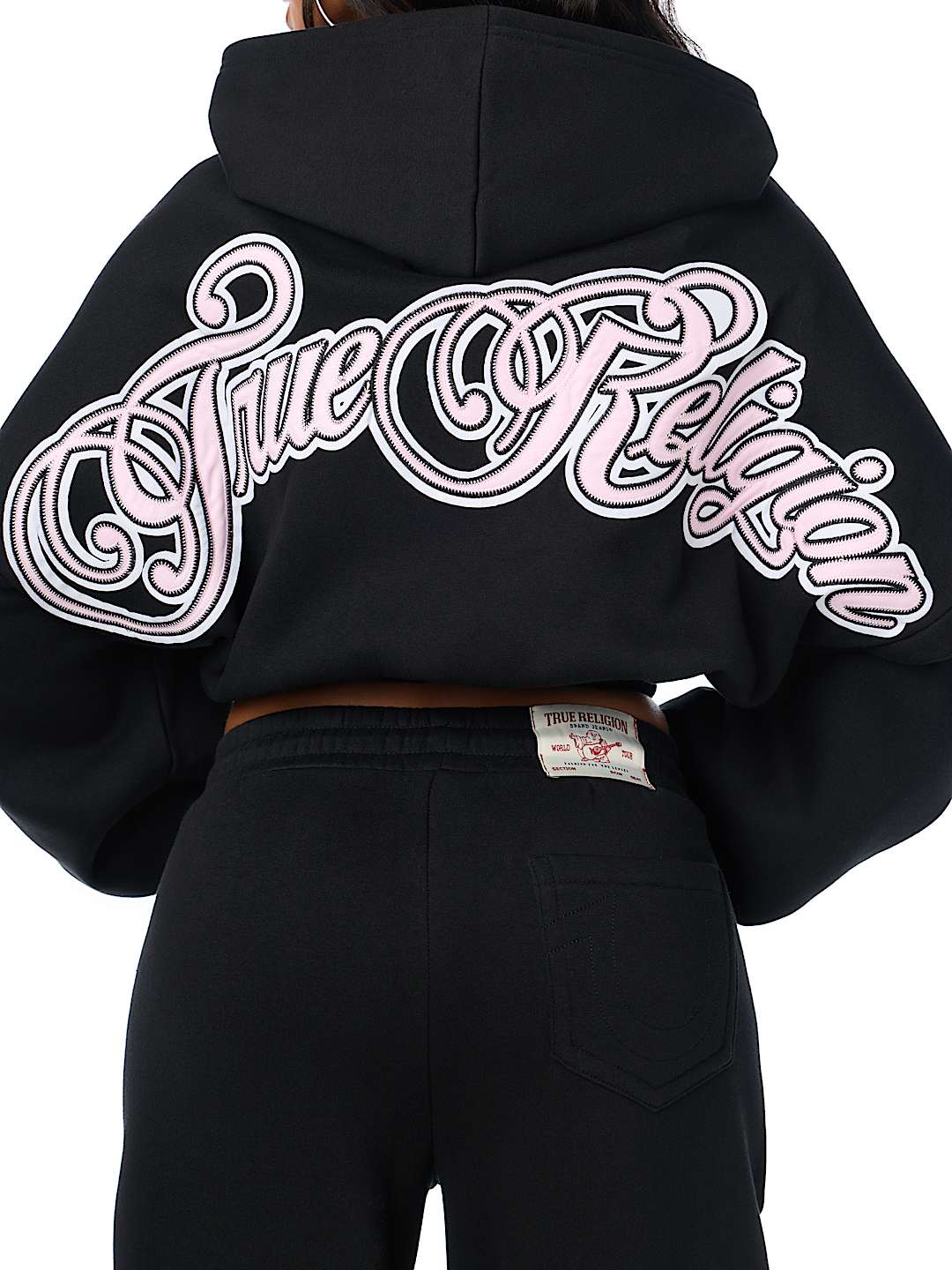 APPLIQU&Eacute; GIRLFRIEND ZIP HOODIE