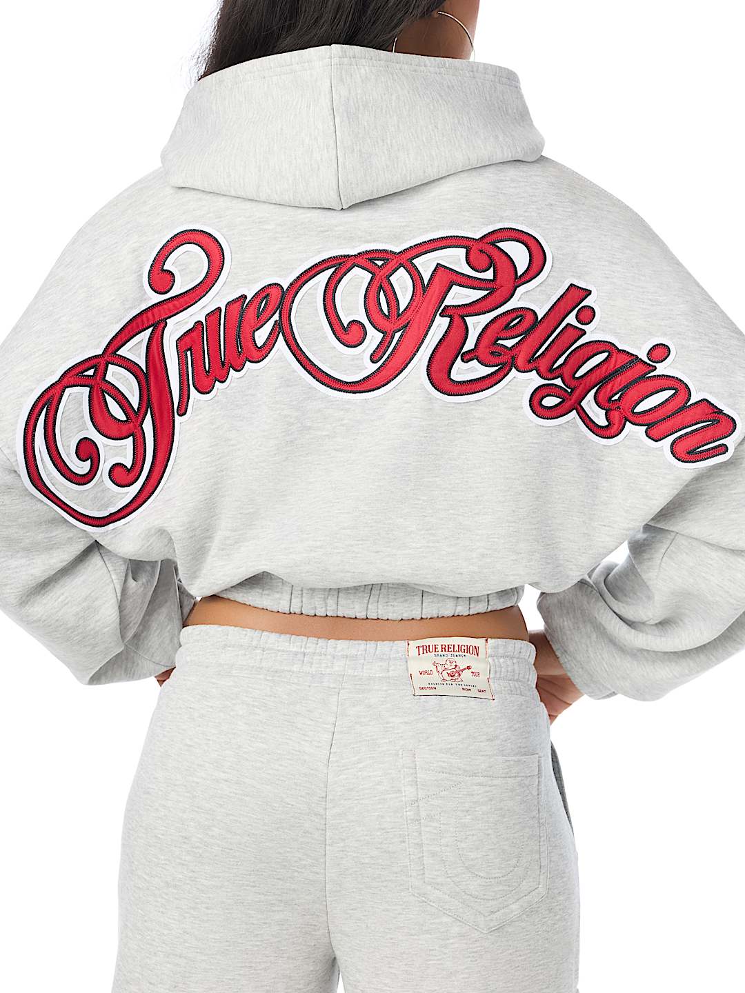 APPLIQU&Eacute; GIRLFRIEND ZIP HOODIE