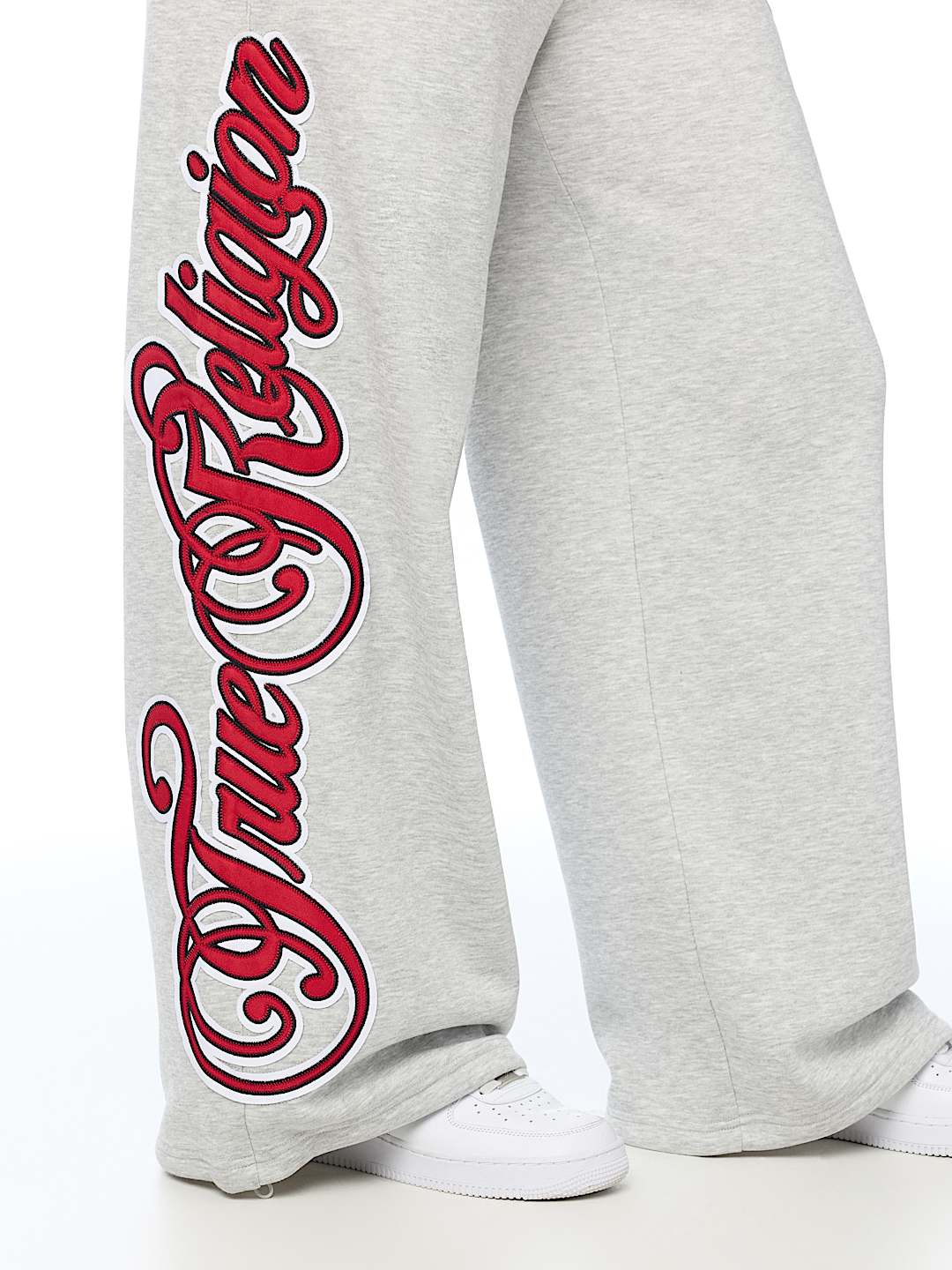 APPLIQU&Eacute; WIDE LEG SWEATPANT