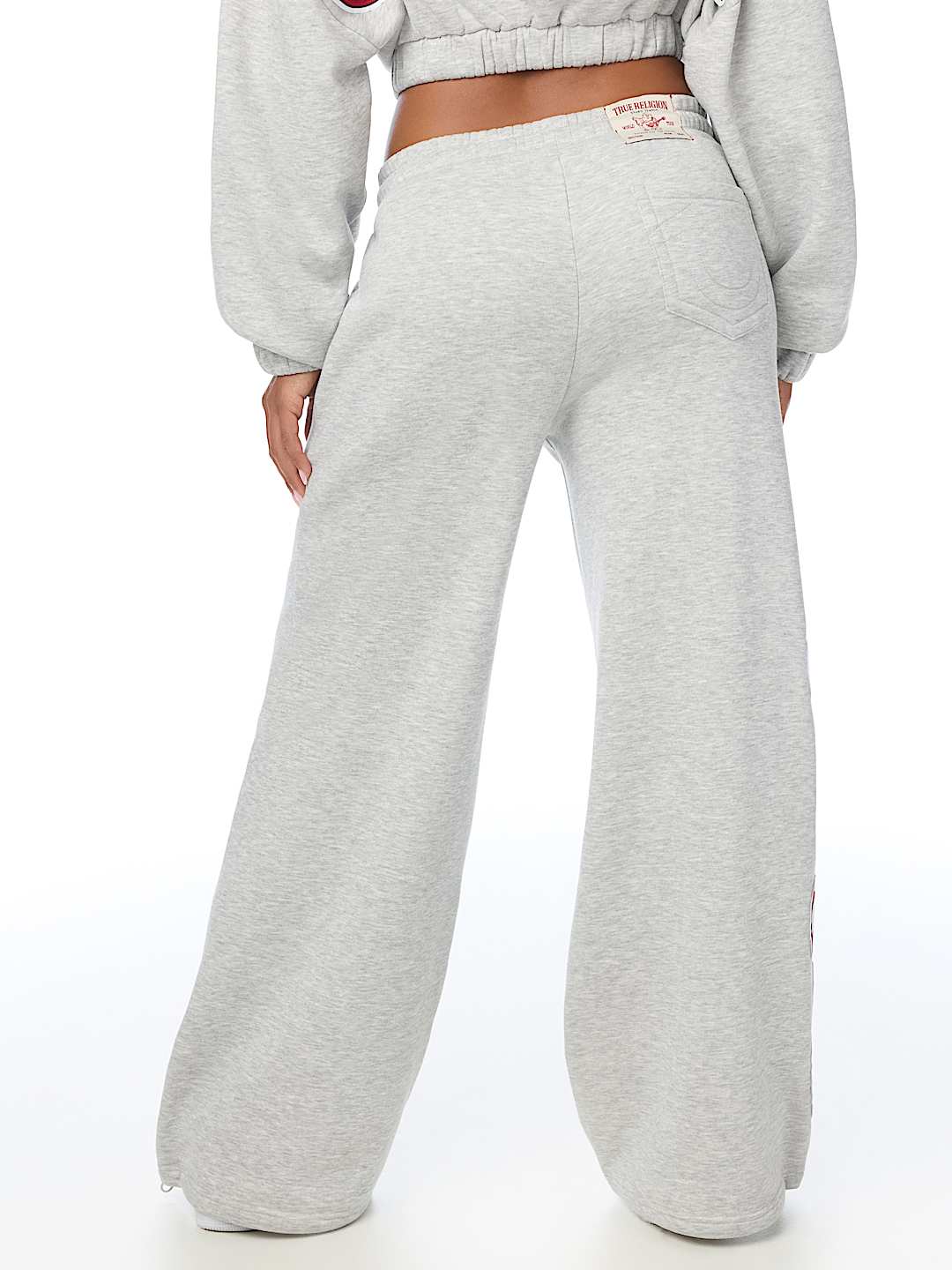 APPLIQU&Eacute; WIDE LEG SWEATPANT