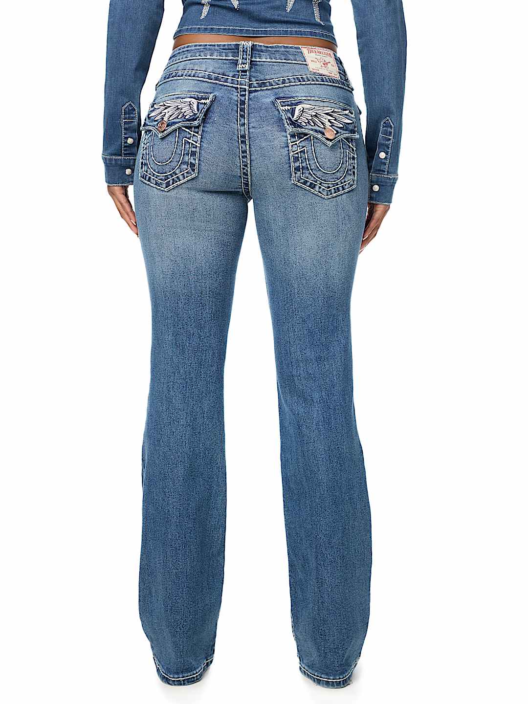 BECCA MID RISE WING SUPER T FLAP BOOTCUT JEAN
