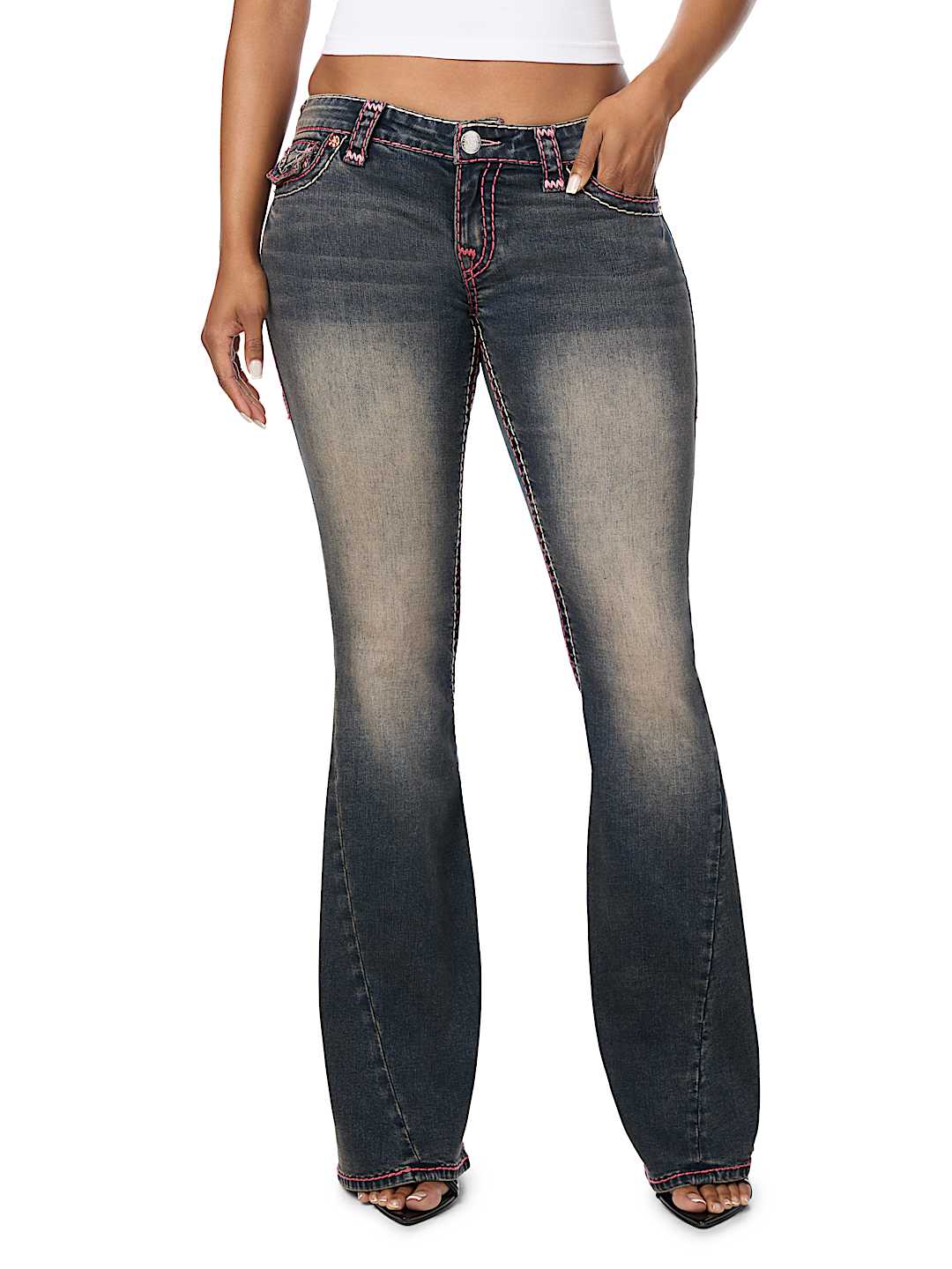 JOEY LOW RISE SUPER T FLAP FLARE JEAN