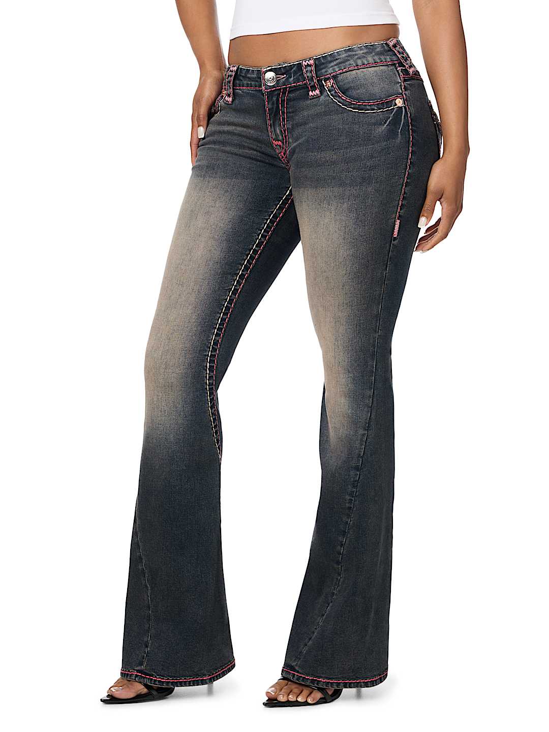 JOEY LOW RISE SUPER T FLAP FLARE JEAN