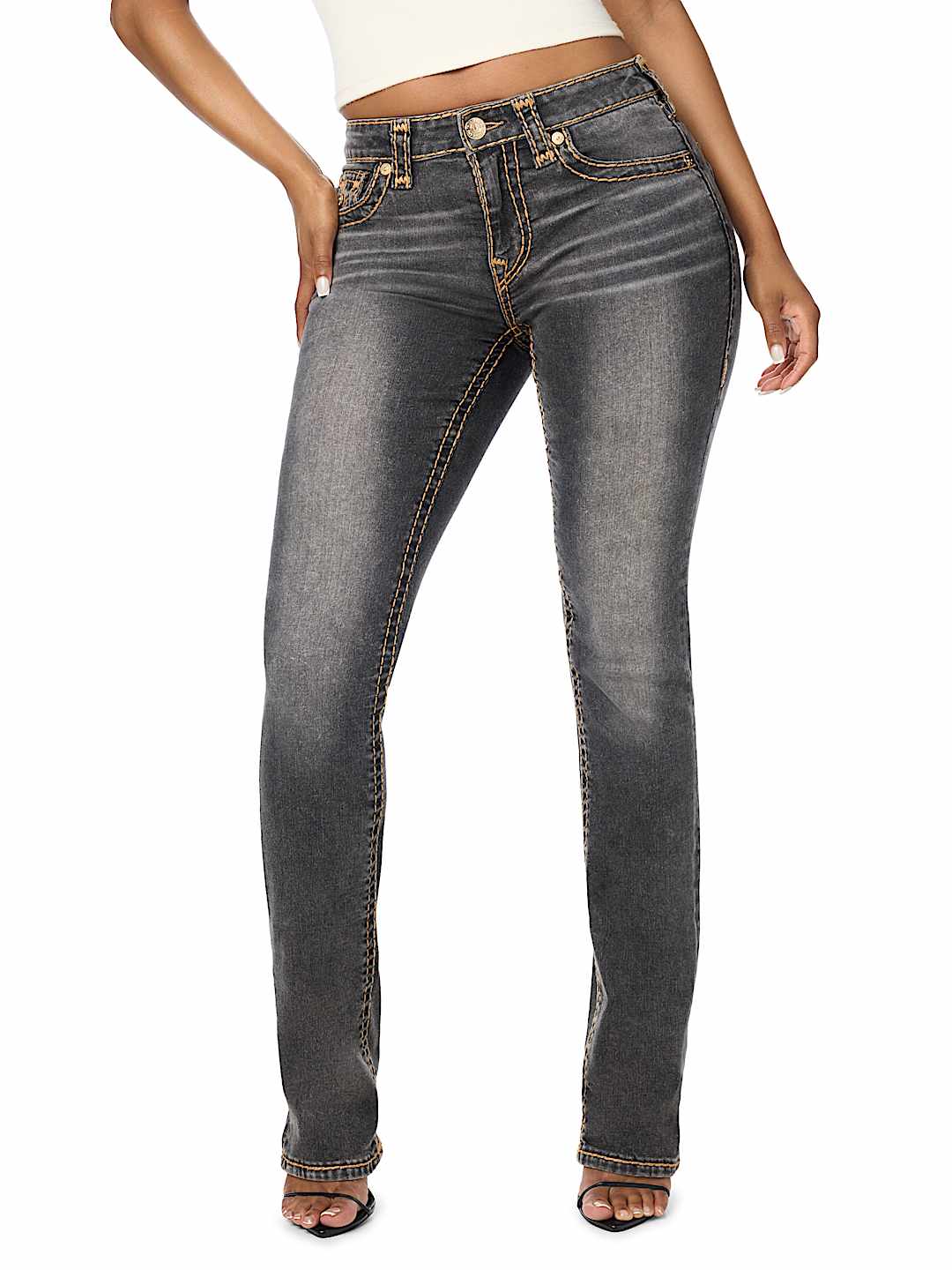 BILLIE MID RISE SUPER T WING FLAP STRAIGHT JEAN