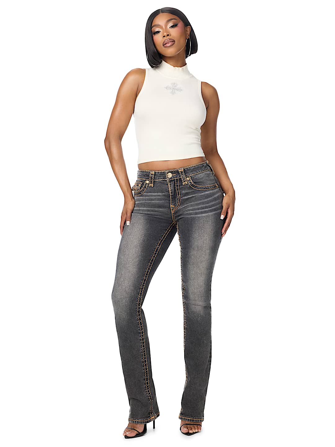 BILLIE MID RISE SUPER T WING FLAP STRAIGHT JEAN