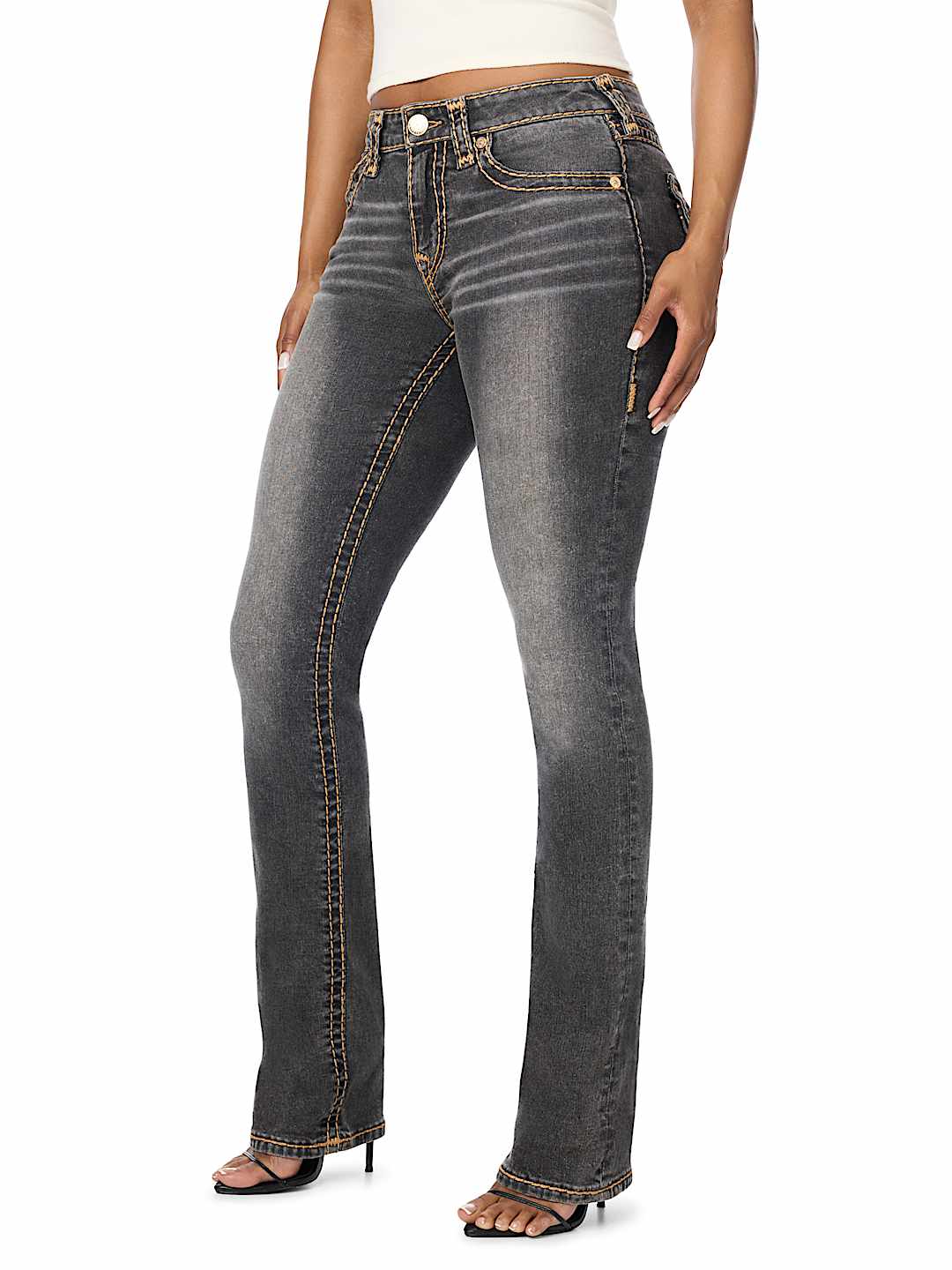 BILLIE MID RISE SUPER T WING FLAP STRAIGHT JEAN