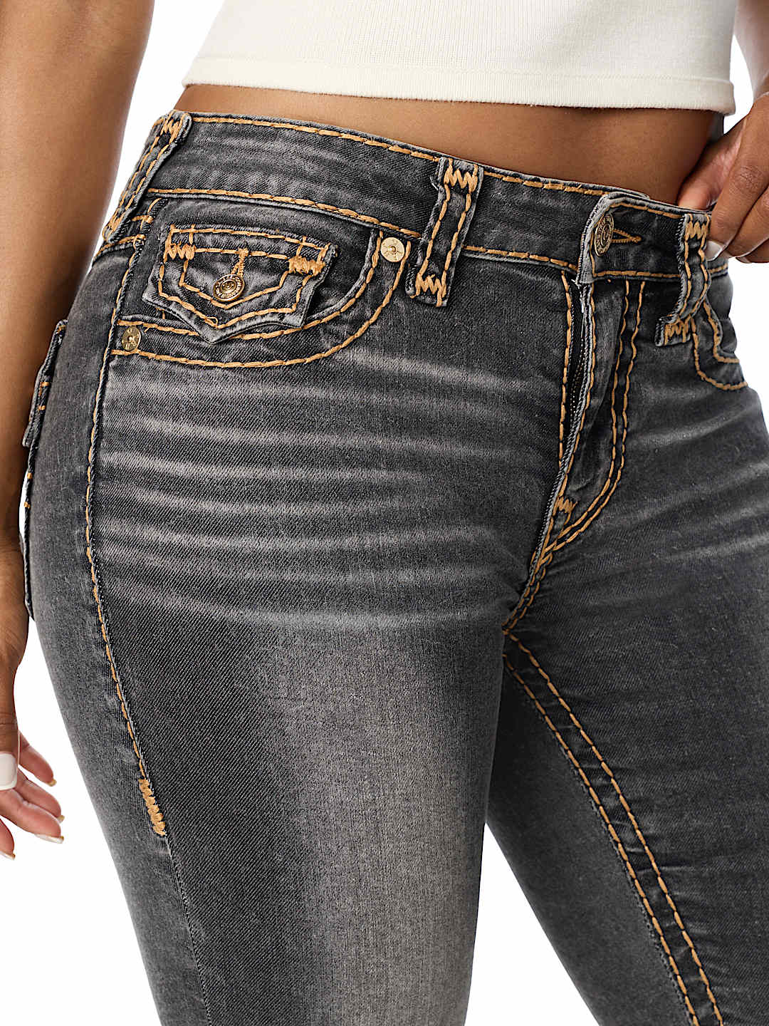BILLIE MID RISE SUPER T WING FLAP STRAIGHT JEAN