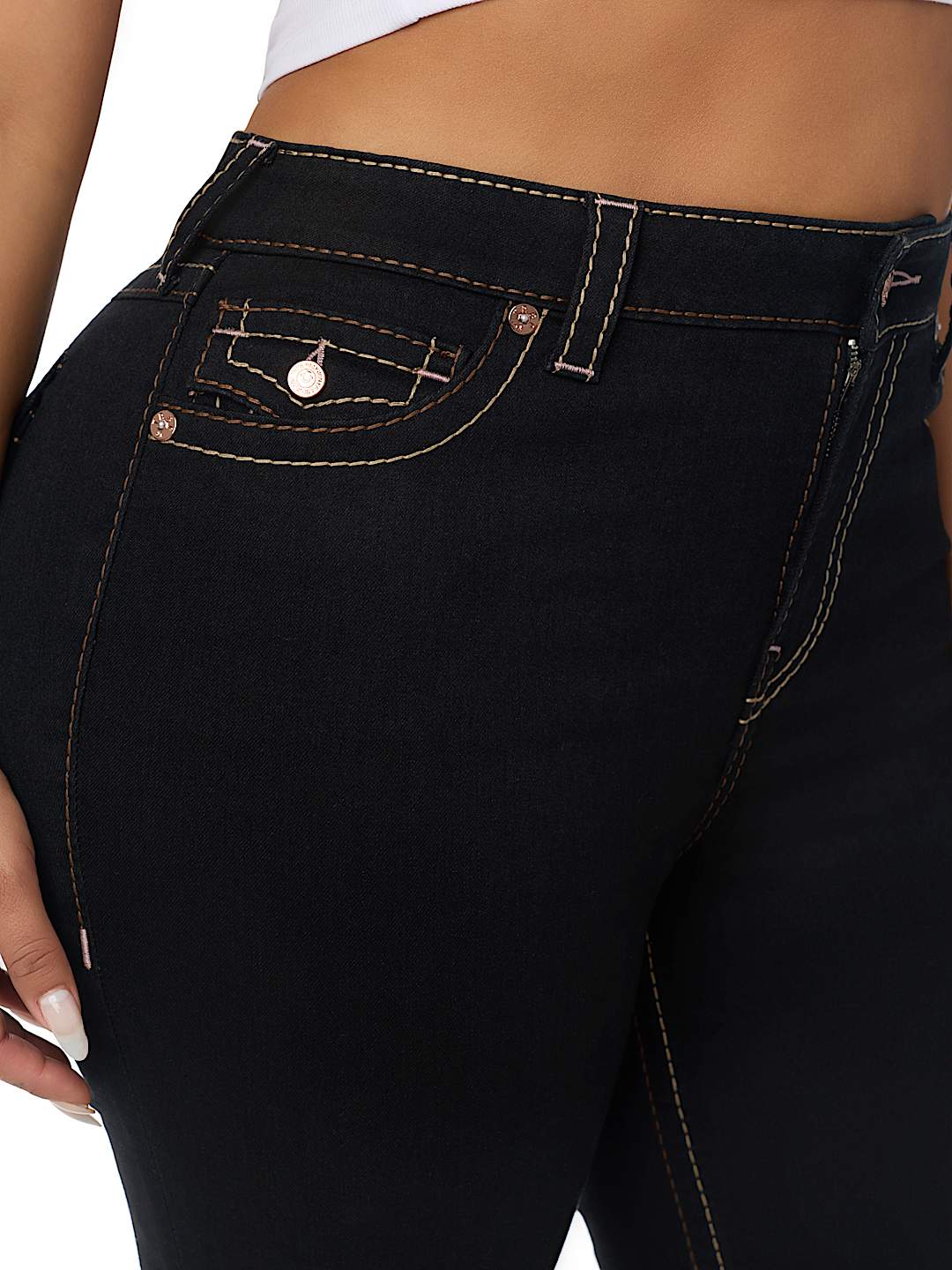 PLUS BILLIE MID RISE BIG T FLAP STRAIGHT JEAN
