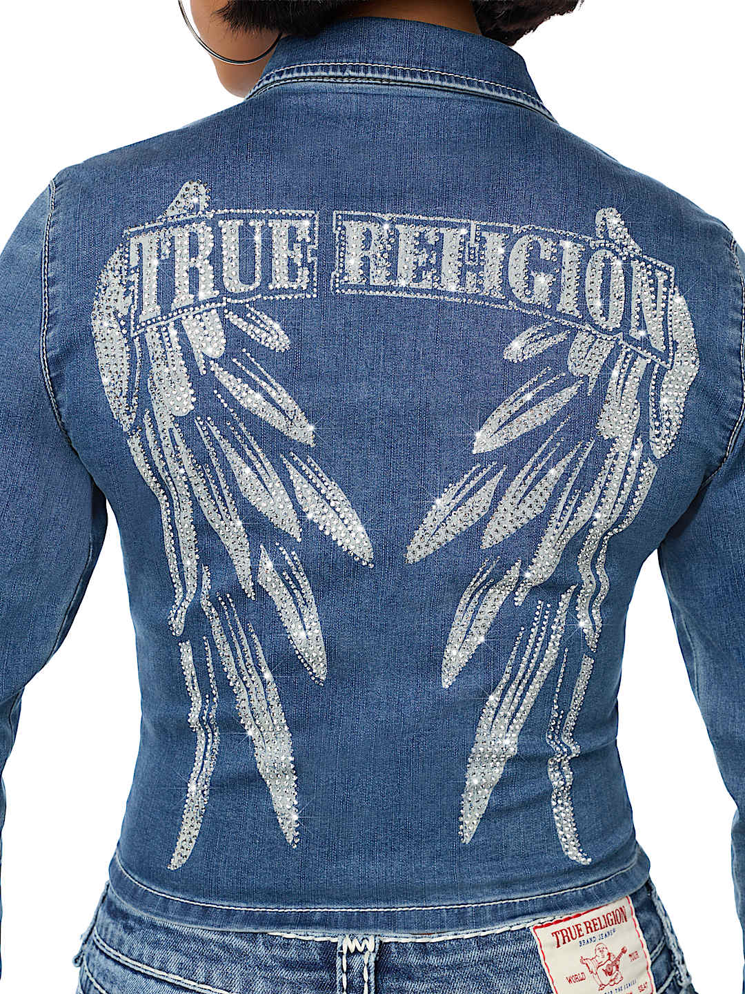 DENIM WING DOUBLE-ZIP CHAMBRAY SHIRT