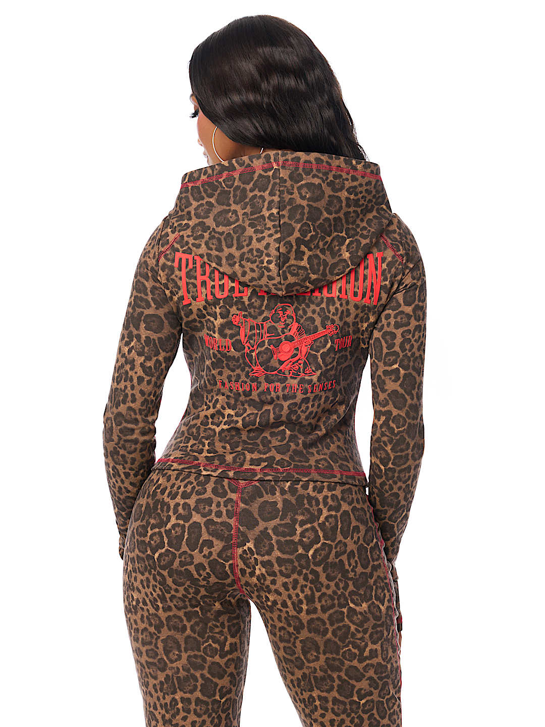 LEOPARD BABY TERRY ZIP HOODIE
