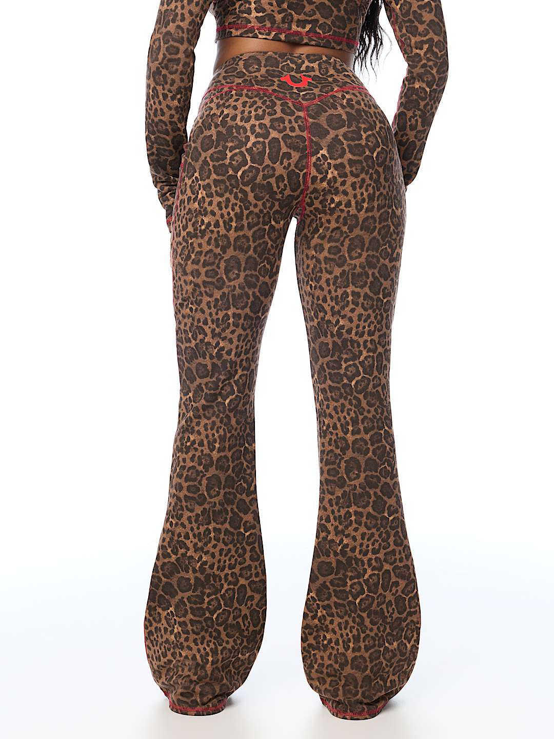 HORSESHOE LEOPARD BABY TERRY BOOTCUT PANT