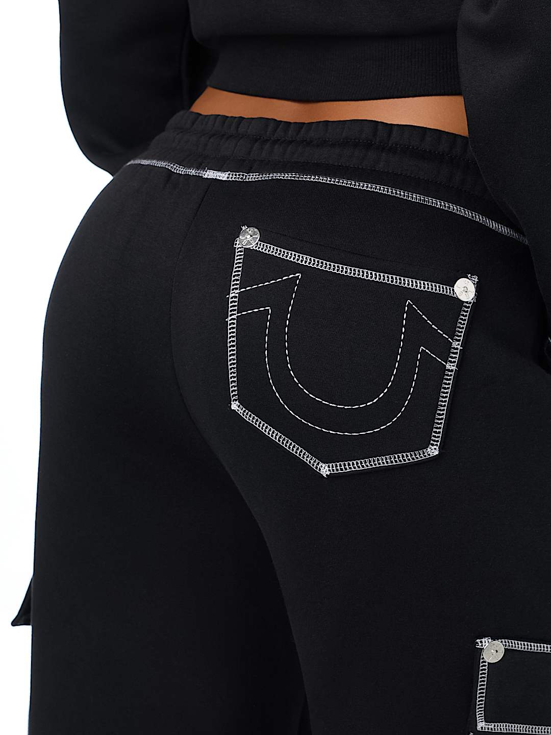 CRYSTAL MID RISE CARGO BAGGY JOGGER