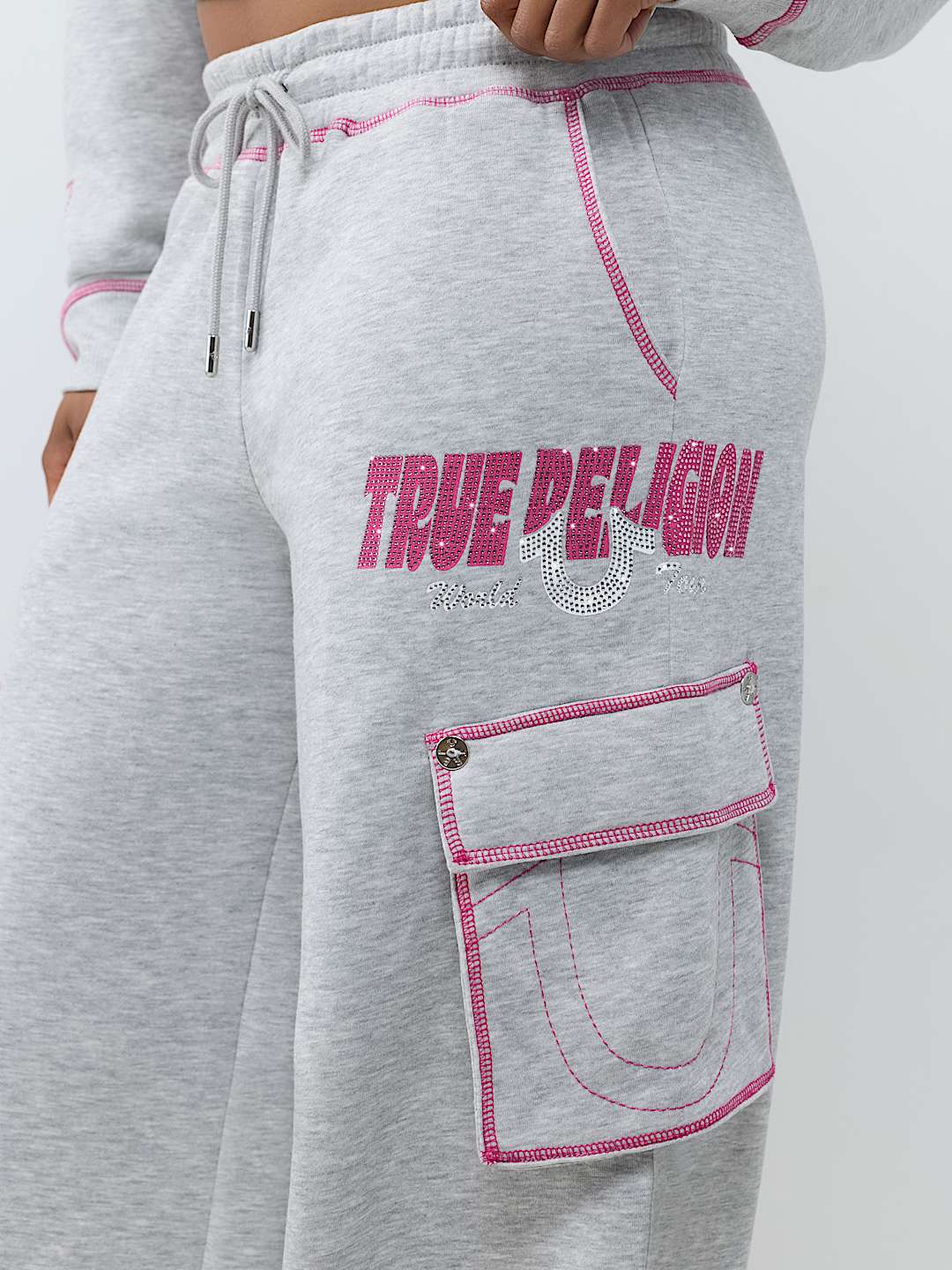 CRYSTAL MID RISE CARGO BAGGY JOGGER