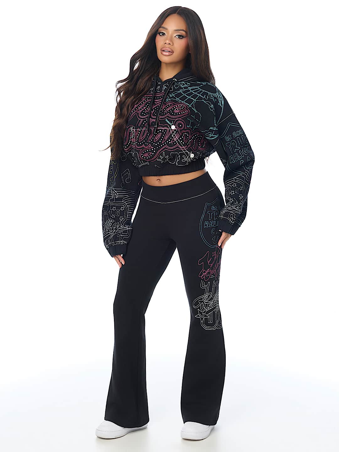 BIG T EMBROIDERED GIRLFRIEND HOODIE