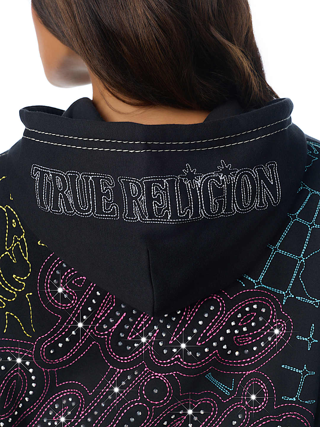 BIG T EMBROIDERED GIRLFRIEND HOODIE
