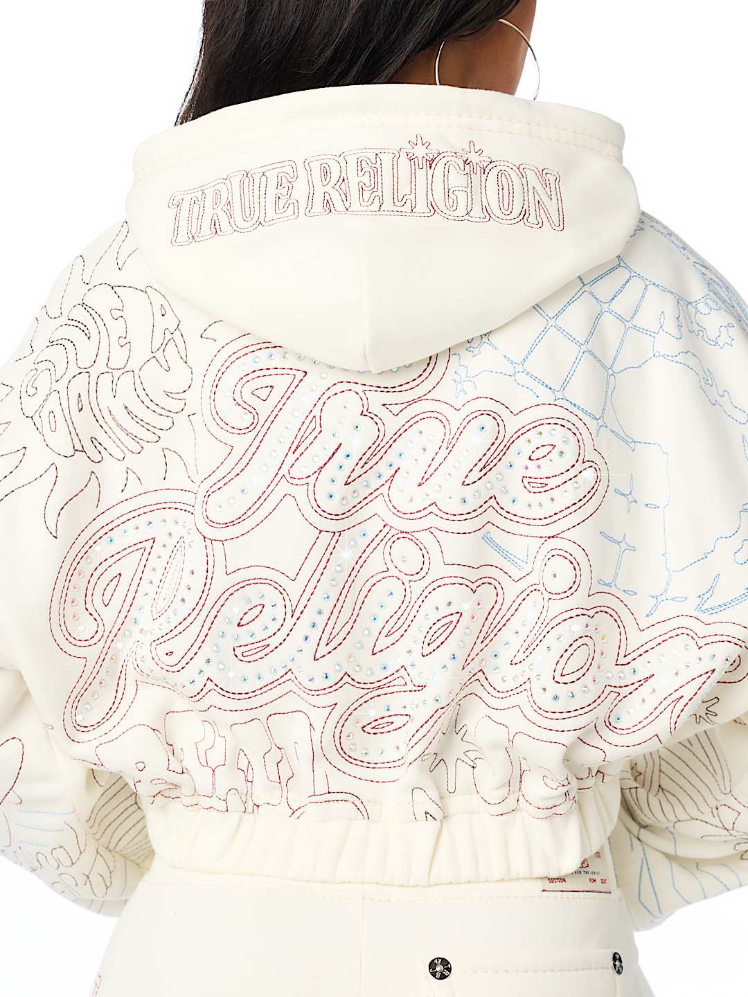 BIG T EMBROIDERED GIRLFRIEND HOODIE