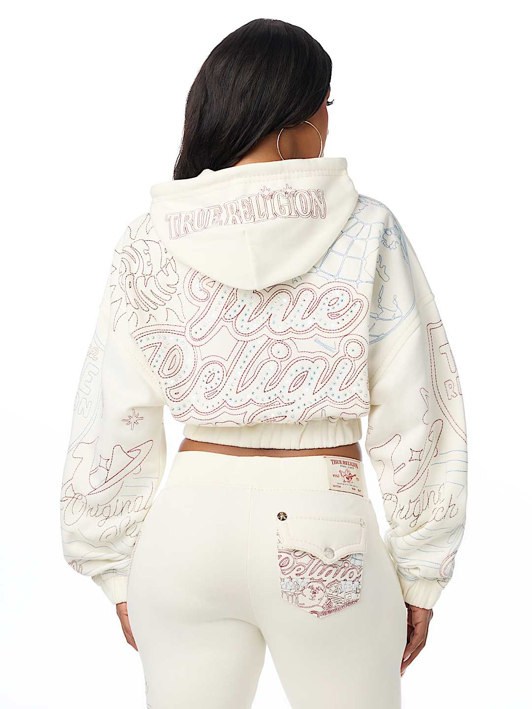 BIG T EMBROIDERED GIRLFRIEND HOODIE