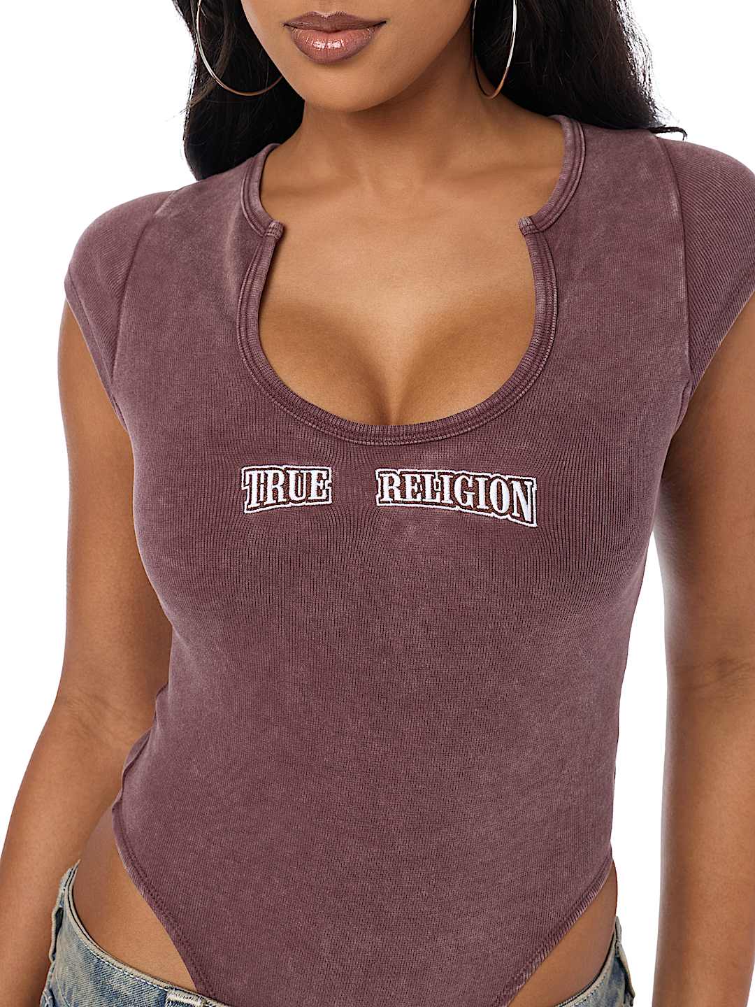 WASHED RIBBED BODYSUIT