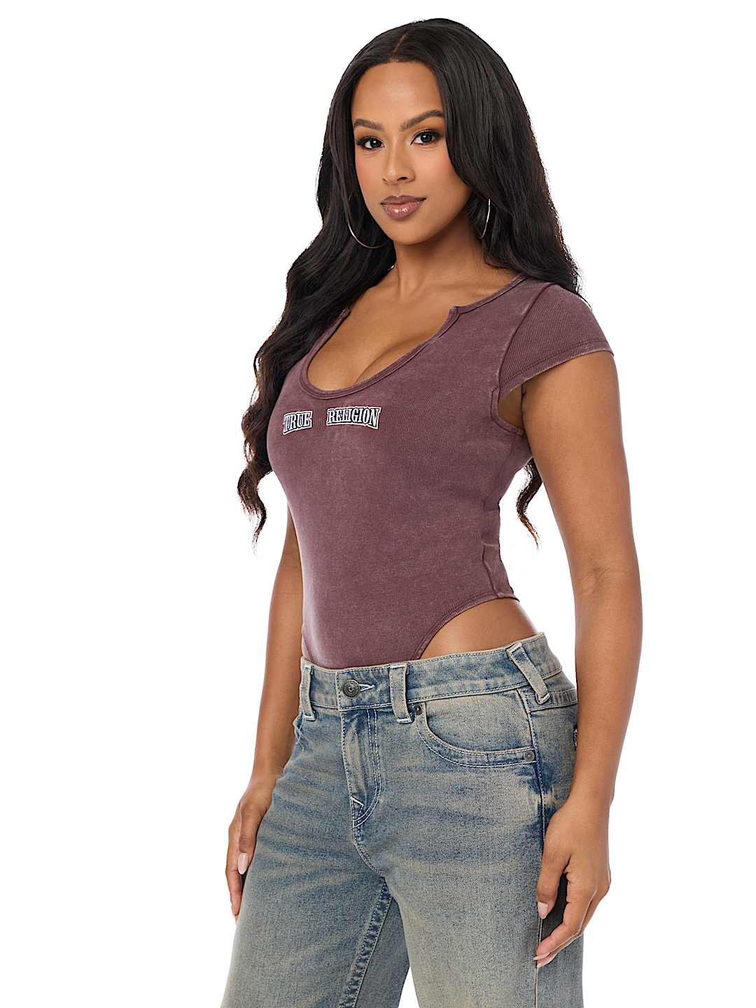 WASHED RIBBED BODYSUIT