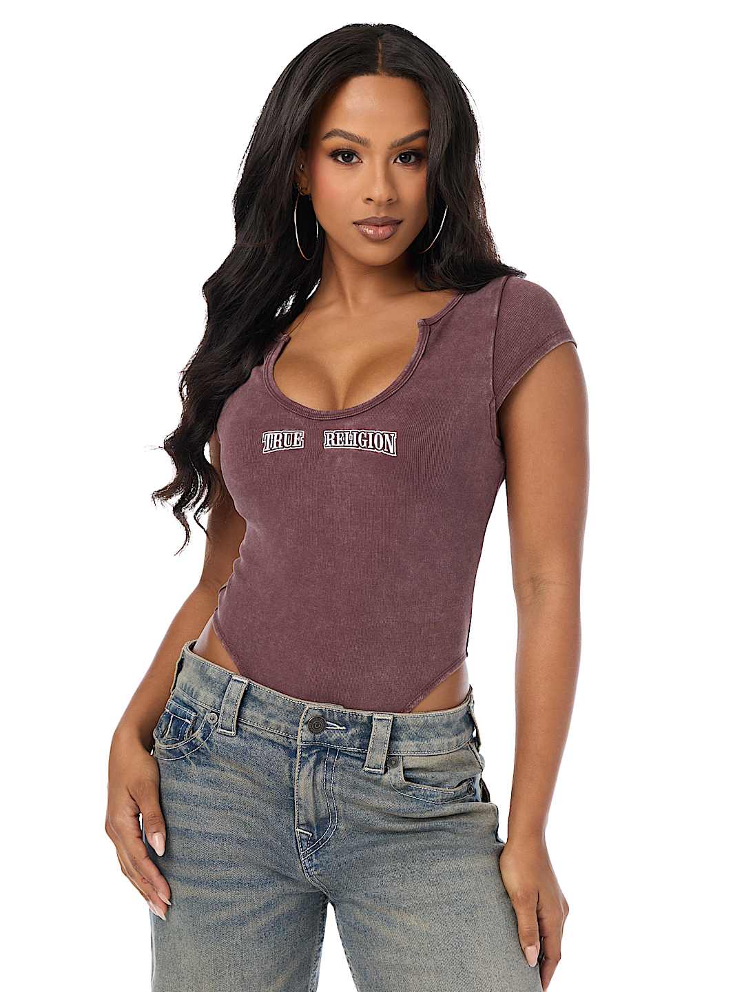 WASHED RIBBED BODYSUIT