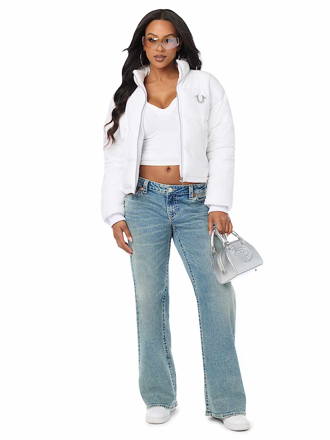 CRYSTAL VELVET PUFFER JACKET
