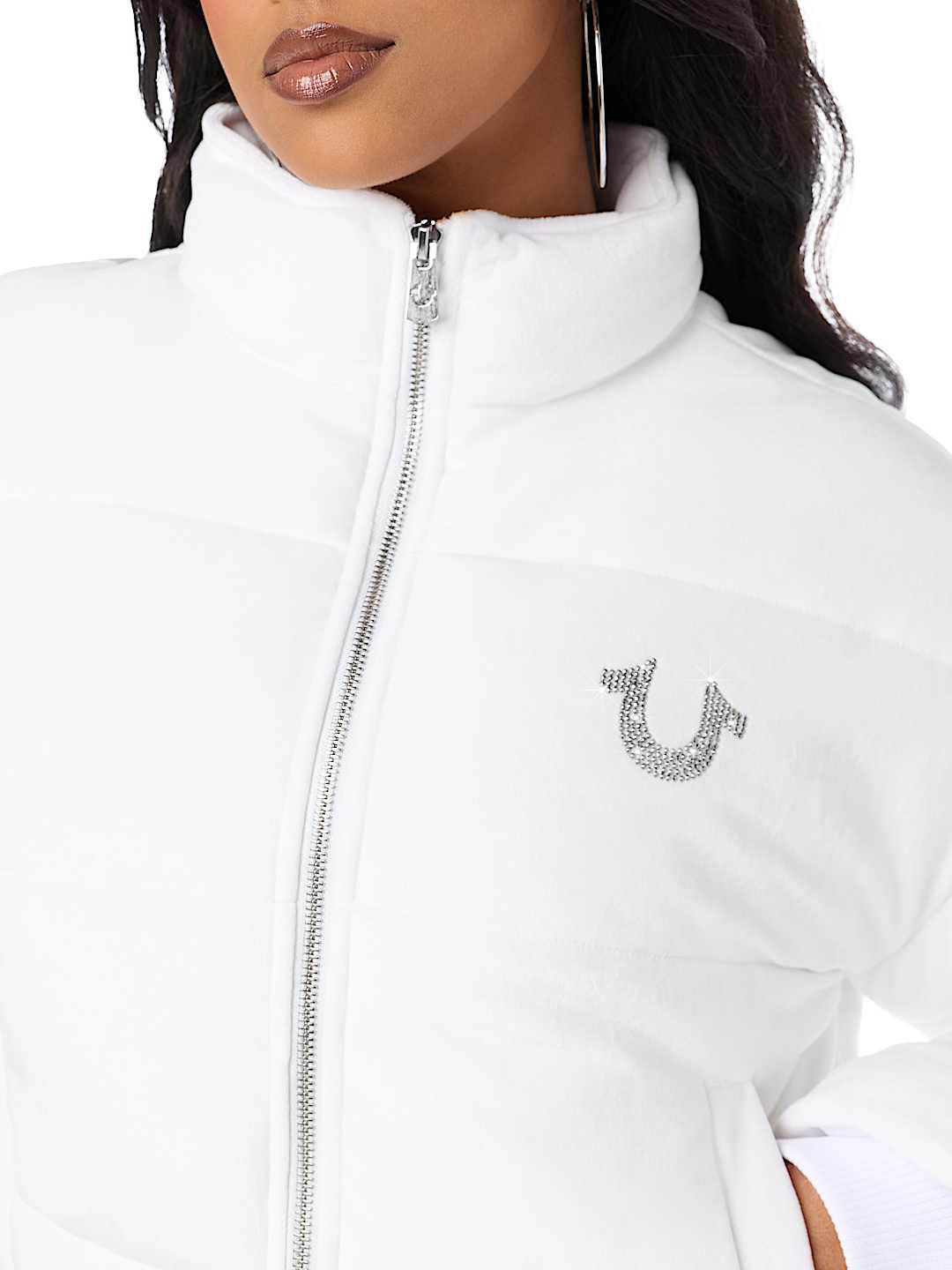 CRYSTAL VELVET PUFFER JACKET