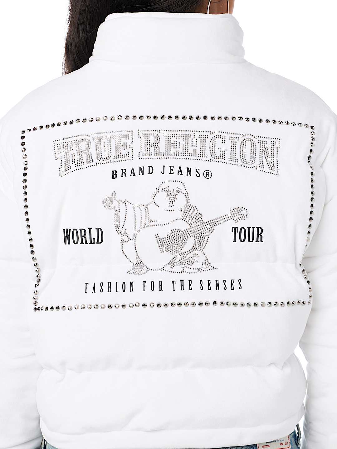 CRYSTAL VELVET PUFFER JACKET