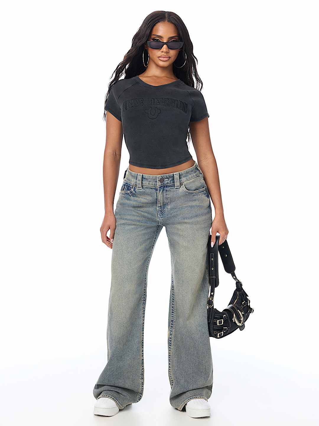 EMBROIDERED WASHED RIBBED BABY TEE