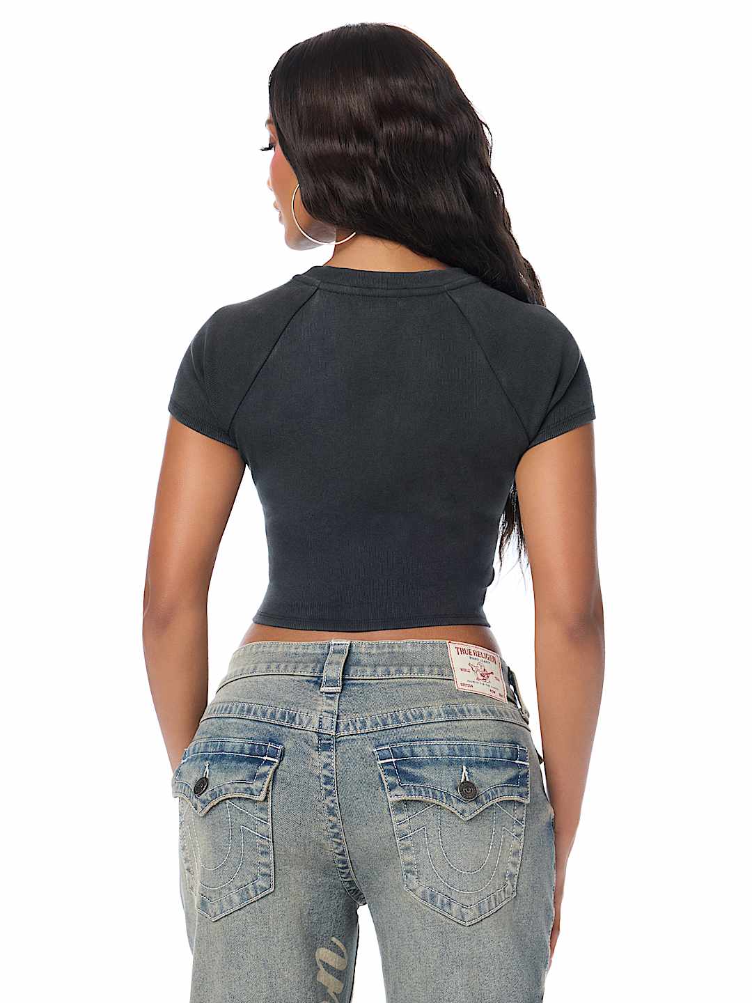 EMBROIDERED WASHED RIBBED BABY TEE