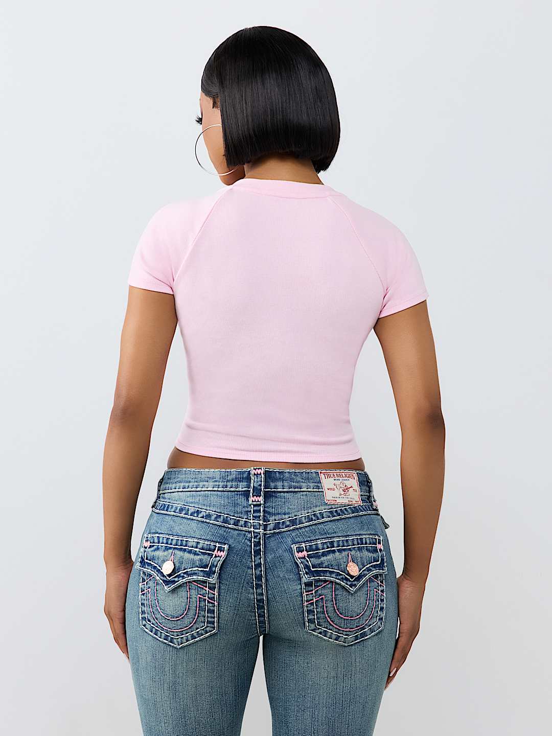 EMBROIDERED WASHED RIBBED BABY TEE