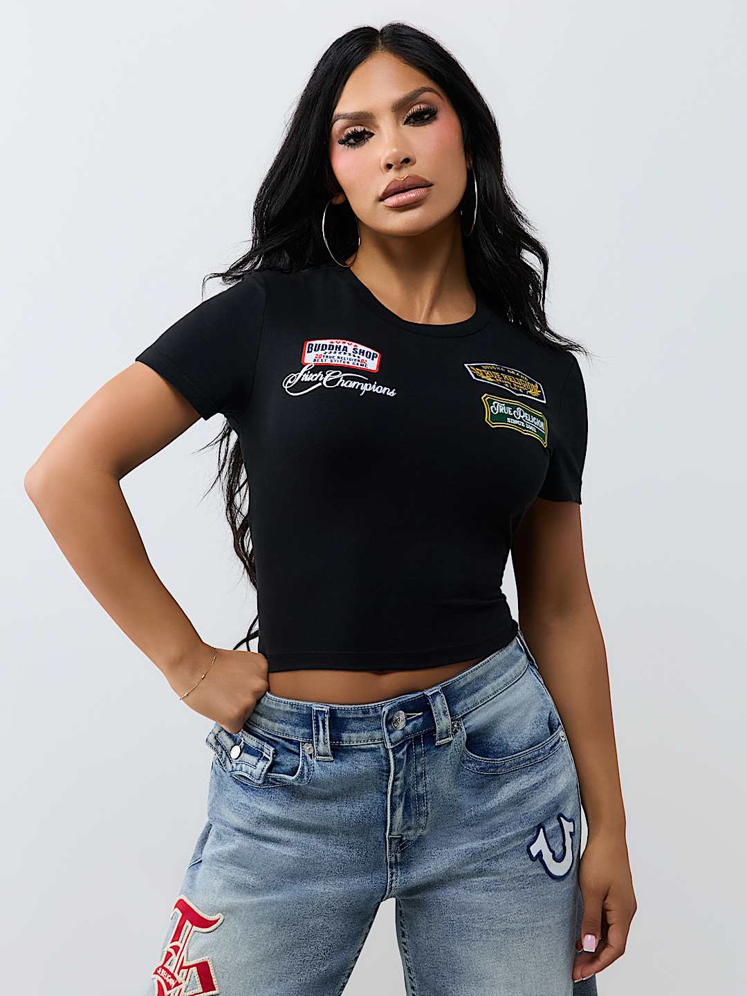 EMBROIDERED PATCH BABY TEE