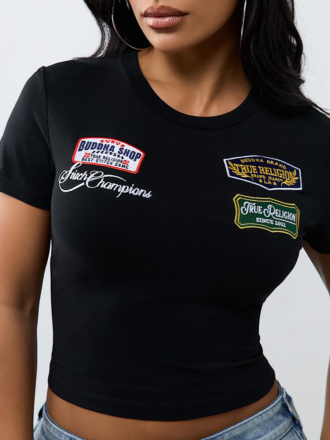 EMBROIDERED PATCH BABY TEE