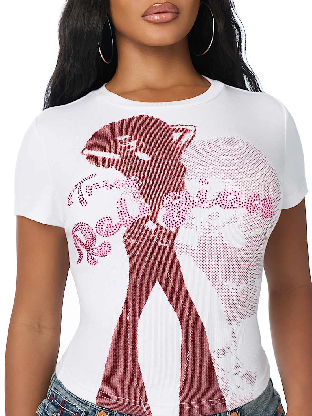 CRYSTAL FOXY LADY BABY TEE