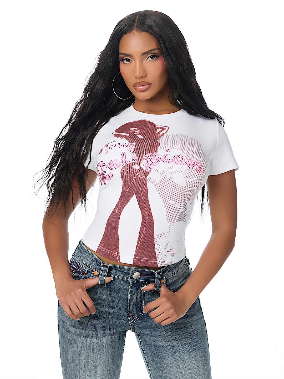CRYSTAL FOXY LADY BABY TEE