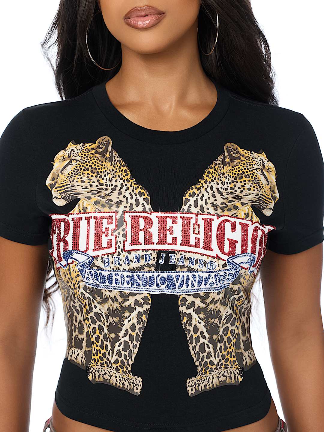 CRYSTAL LEOPARD  BABY TEE