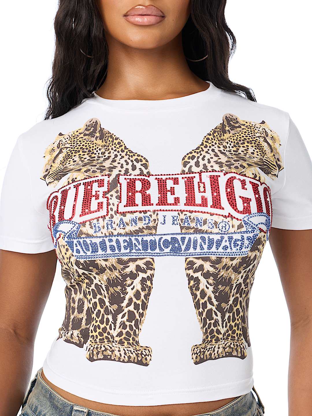 CRYSTAL LEOPARD  BABY TEE