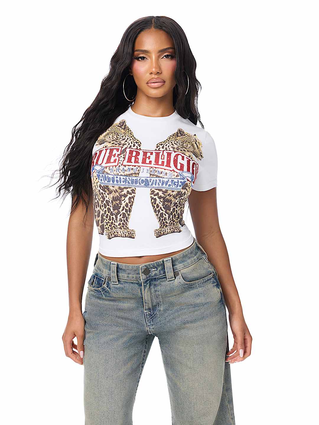 CRYSTAL LEOPARD  BABY TEE