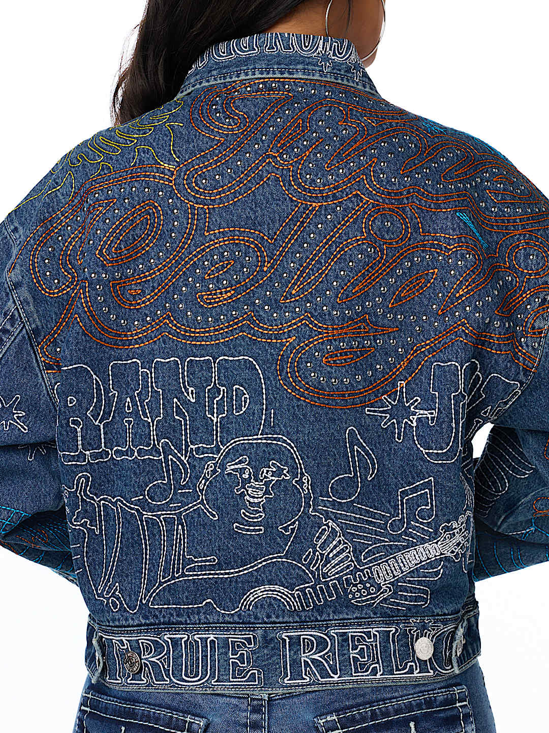EMBROIDERED GIRLFRIEND DENIM JACKET