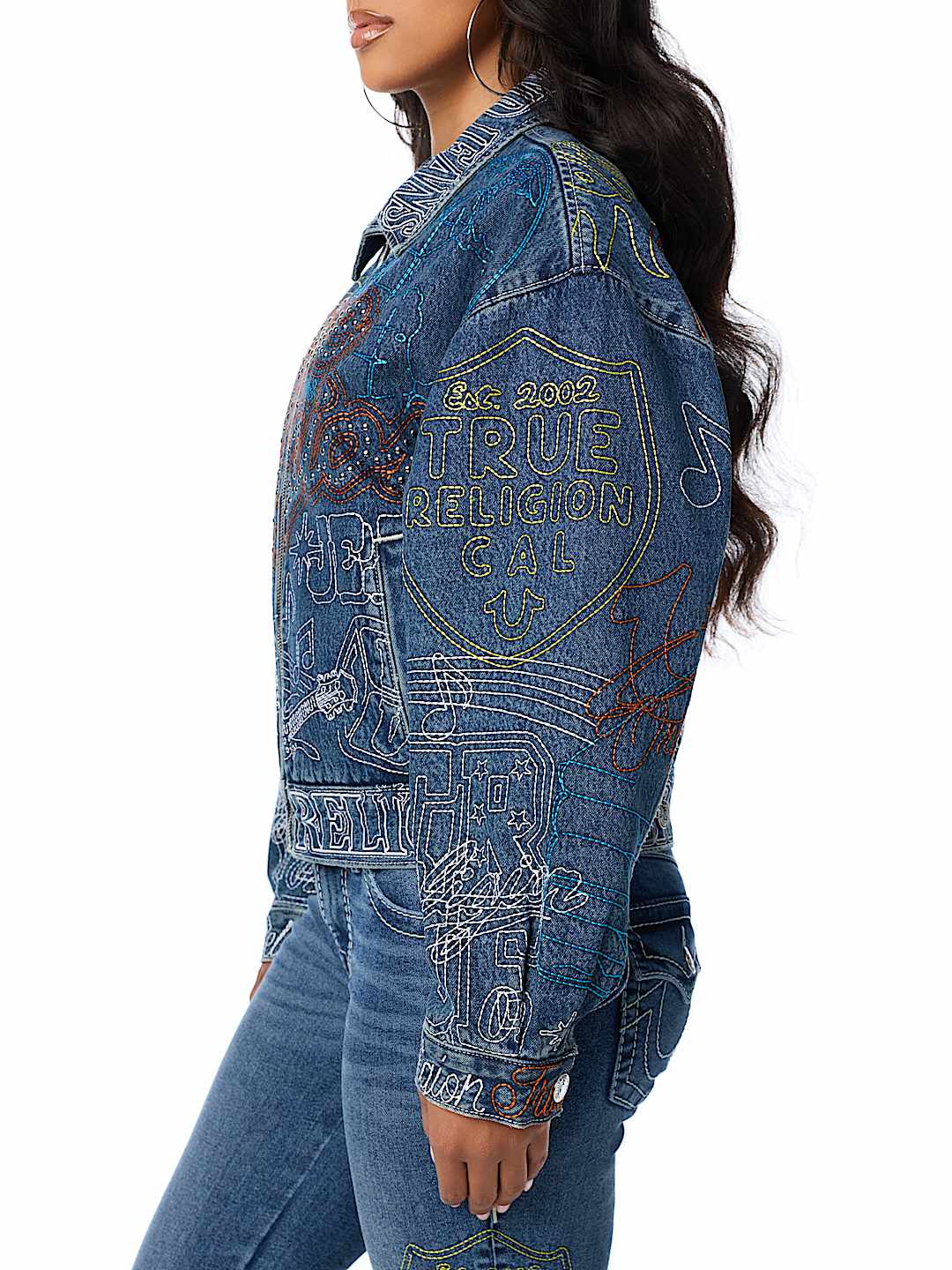 EMBROIDERED GIRLFRIEND DENIM JACKET