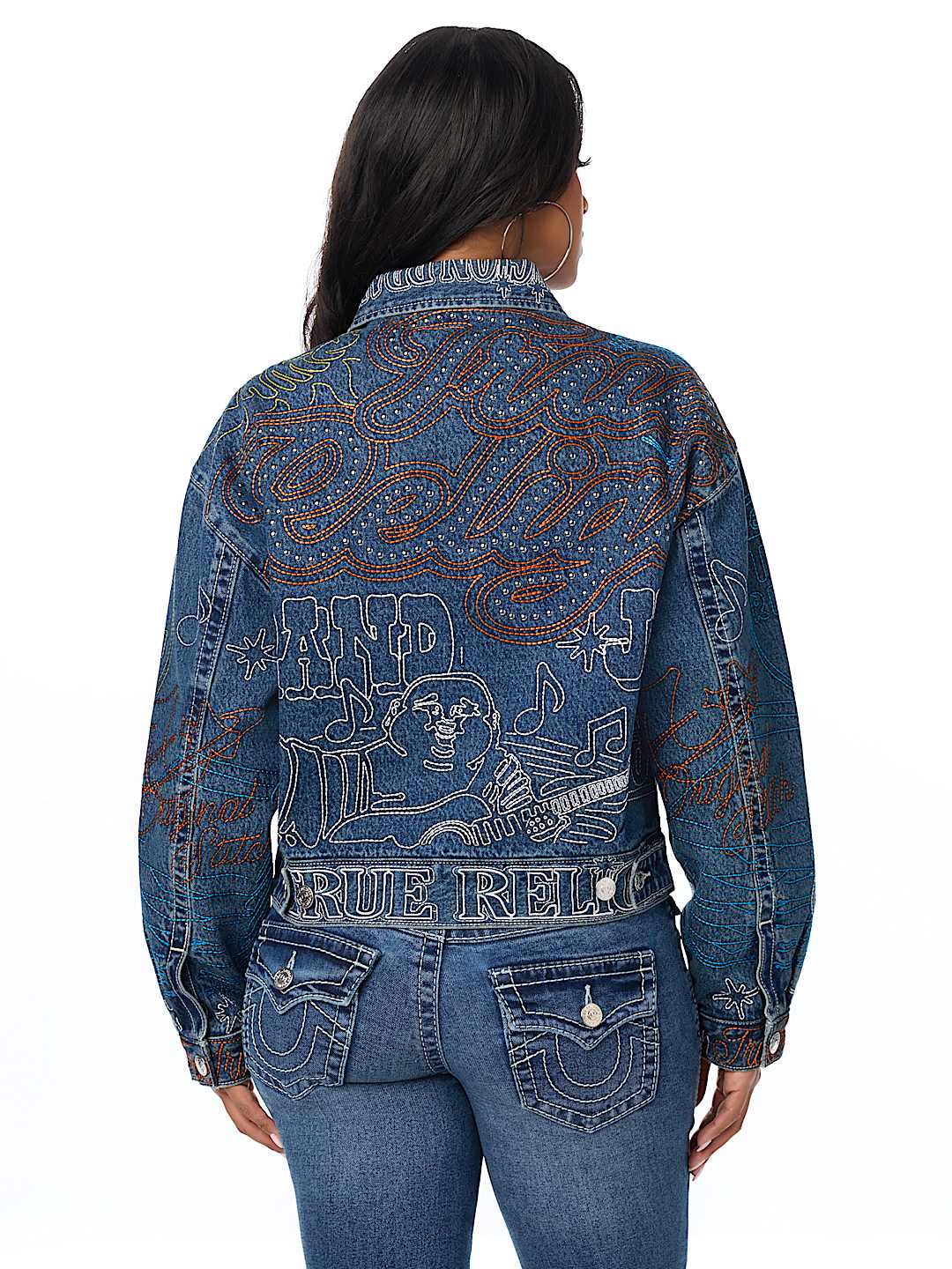 EMBROIDERED GIRLFRIEND DENIM JACKET