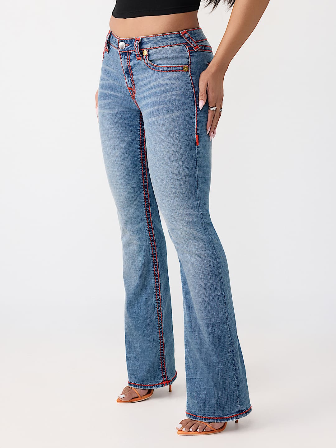 BECCA MID RISE SUPER T FLAP BOOTCUT JEAN, image 4